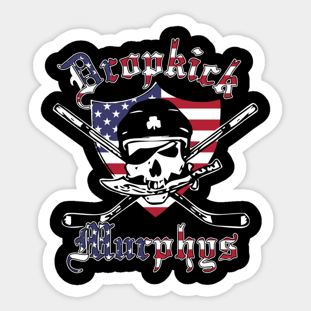 Skull flag american band punk Sticker by WalkTogether